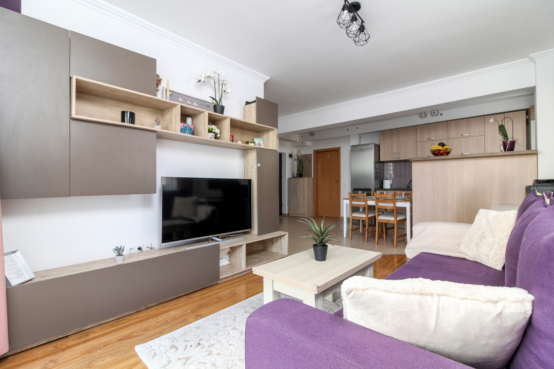 Apartament 2 camere, bloc NOU, mobilat si utilat, CURTE PRIVATA cu  CF!